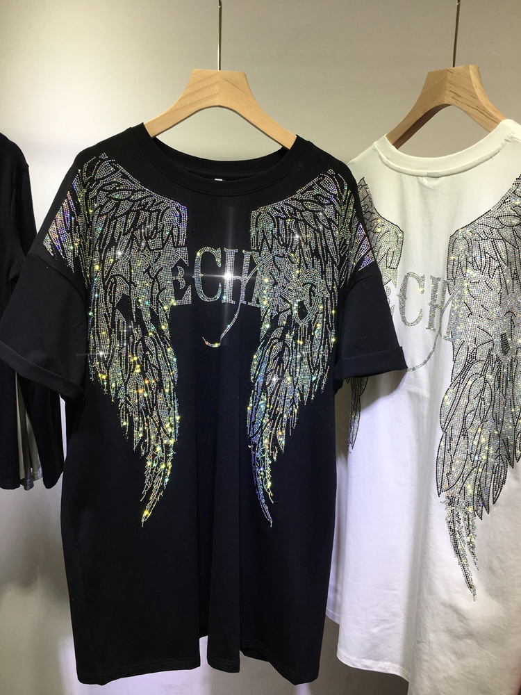Streetwear Clothing Brands - L-3XL Oversize Đính Kim Cương Giả