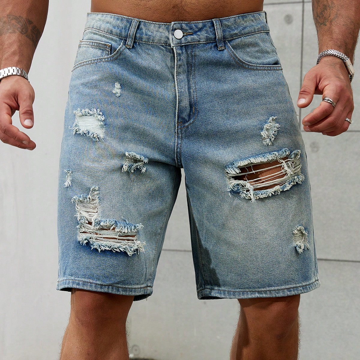 Streetwear Clothing Brands - New Fashion Mens Ripped Short Jeans