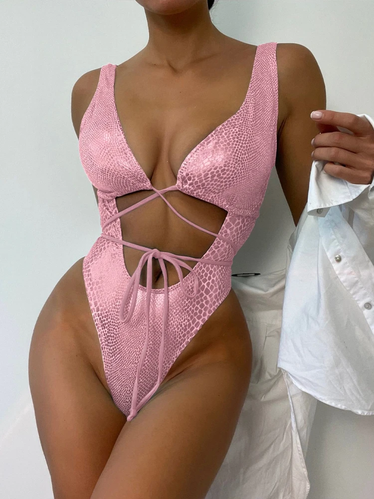 Sexy Pink Snake Print Swimwear - đánh giá và giá A Bathing Ape Camo