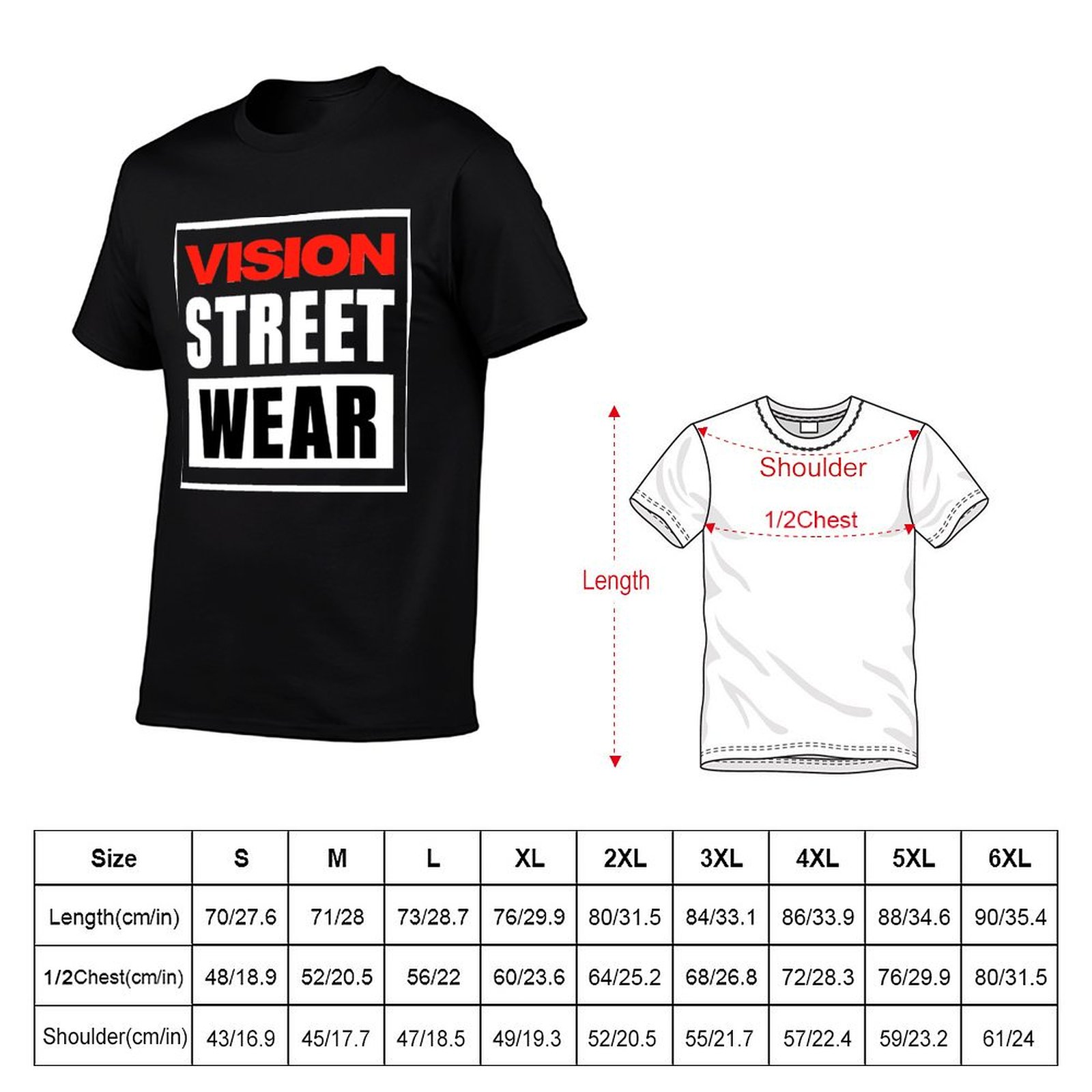 Vision Street Wear T-Shirt t s - đánh giá và giá Vision Streetwear Brand